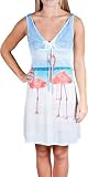 Alki'i Flamingo Print Sublimation Casual Evening Party Cocktail Sun Dress