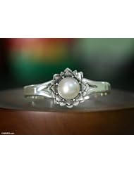 Pearl cuff bracelet, Sunflower
