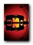 African Dreams Elephants Sunset Art Poster New P31388 A
