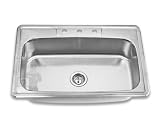 Topmount Stainless Steel Kitchen Sink Single Bowl