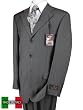 Italian Super 150s Merino Wool Valenti Men Suits Hand Tailored Made in Italy Canvas Front Complete Jacket and Pants Year Round Use Charcoal Grey Pinstripe