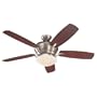 Six Light Steel Ceiling Fan