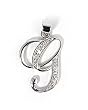 INITIAL PENDANT W/CZ STERLING SILVER .925 Letter G