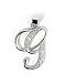 INITIAL PENDANT W/CZ STERLING SILVER .925 Letter G
