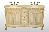 Antique Bathroom Vanity for Victorian Bath Double Sink Antique Vanity LUX-H-0170