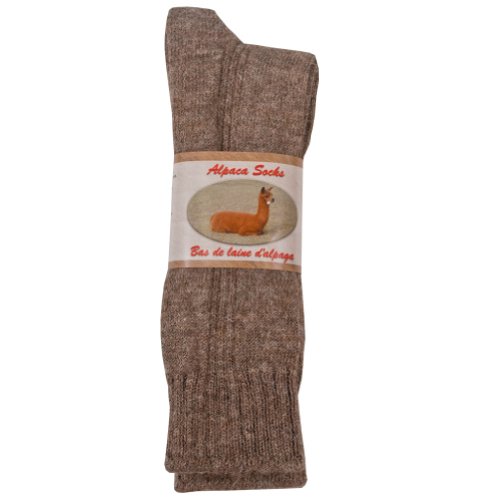Alpaca Socks - Mens One Pair Size 10-13/Brown
