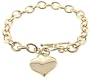 Designer Inspired Gold Heart Charm Toggle Bracelet Links Of Love