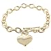 Designer Inspired Gold Heart Charm Toggle Bracelet Links Of Love