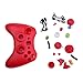 HDE Xbox 360 Wireless Controller Shell Buttons Thumbsticks Replacement Case Custom Cover Kit - Red
