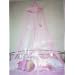 Pink Butterfly and Feathers Mosquito Net Bed Canopy by Gadget and Gift Zone