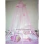 Pink Butterfly and Feathers Mosquito Net Bed Canopy by Gadget and Gift Zone