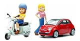 New Ray 19995 Car Set Fiat 500 and Vespa with FigureIMAGE