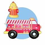 Wallables Firetruck & Hydrant Soft Foam Wall Sculptures