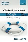 Criminal Law (Blackstone's Law Q&A)