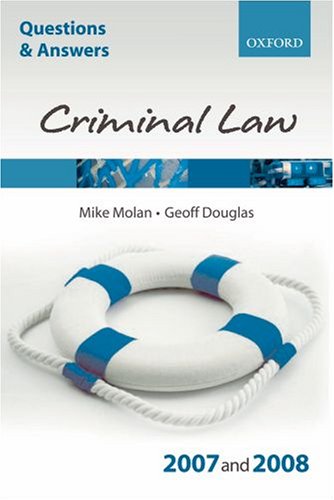Criminal Law (Blackstone's Law Q&A)