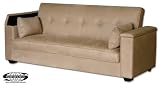 Simmons Milano Euro Convertible Sofa - Parchment