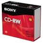 Sony 10CDRW700R//T 4X CD-RW Slim Jewel Case (10-Pack)