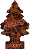41c9jmGe0 L. SL160  Car Freshener Little Tree Air Freshener Brown Leather Scent (Pack of 24)