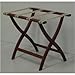 Wooden Mallet Designer Curve Leg Luggage Rack, Mahogany