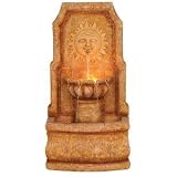 Garden Water Features & Outdoor Fountains item: Sun Villa Faux Stone Outdoor Fountain w/Halogen lights