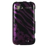 Purple Zebra Star Hard Case Snap On Faceplate Cover For HTC Sensation 4G