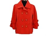 DollHouse Cropped Coat - Three Quarter Sleeve, Strawberry, Small