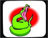 Decorated Mouse Pad with green, reptile, defense, snake, fang