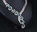 SunIfSnow Fashion Tilt One Line Blue Crystal Diamond Necklace