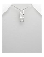 CZ Pendant Necklace In 92.5 Sterling Silver