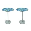 Pedestal Tables - Set of 2 (Blue Medallion)