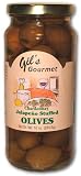 Gourmet Stuffed Olives, Chardonnay Jalapeno Stuffed Olives, 10oz. Glass Jar