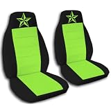 2 front black and lime green, nautical star seat covers for a 2005 Ford Explorer... by Designcovers