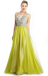 Applique Crystals Lace Crystal Beaded Chiffon/Taffeta/Tulle Pageant Dress 
