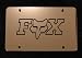 FOX RACING ENGRAVED LICENSE PLATE W/FREE FRAME