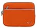 rooCASE Neoprene Netbook Sleeve Case Cover for Toshiba NB505-N508OR 10.1-Inch Netbook Orange (Invisible Zipper Dual-Pocket - Orange)