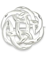 Sterling Silver Satin Finish D/C Celtic Knot Pin. Metal Wt- 10g