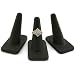 3 Black Rubber Ring Finger Jewelry Holder Showcase Display Stands