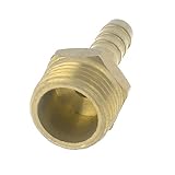 uxcell　バーブフィッティング　コネクター　銅管継手　空気　ガス　ホース　パイプ　おねじ　12.7mm