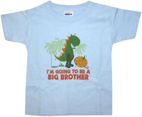 Sibling Tees Dinosaur Going To Be A Big Brother Infant/ToddlerT-Shirt-Blue-12M