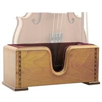 Boston Deluxe Violin Stand with Burgundy Suede Interior