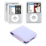TeckNet MT-085 New IPOD NANO Crystal CASE, MT-086 White SILICONE Case and MT-083 White Leather Case BRAND NEW -White