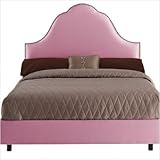 Plain High Arch Bed in Wood Rose Size: King