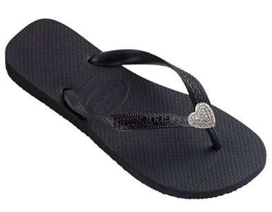 Amazon: Dini's HAVAIANAS Jeweled Flip Flops, Crystal Puffed Hearts ...