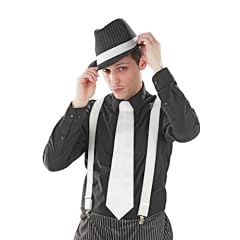 20er Jahre Mafia Hosentr�ger wei� weiss Kost�m Fasching wei�e Hosen Tr�ger