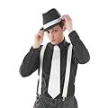 20er Jahre Mafia Hosentr�ger wei� weiss Kost�m Fasching wei�e Hosen Tr�ger