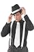 20er Jahre Mafia Hosenträger weiß weiss Kostüm Fasching weiße Hosen Träger