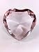 Pink Crystal Glass Diamond Heart-shaped Paperweight