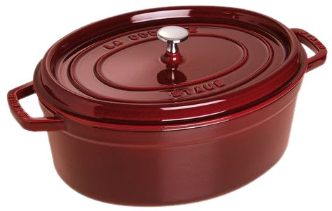 Zwilling Staub 1103187 Cocotte, 31 cm, oval, Br&auml;ter aus Gusseisen, grenadine