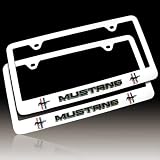 Ford Mustang 3D Chrome Metal License Plate Frame, Pair