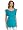 Maternal America Women's Maternity Ruffle Sleeved Top, Turquoise, X-Small